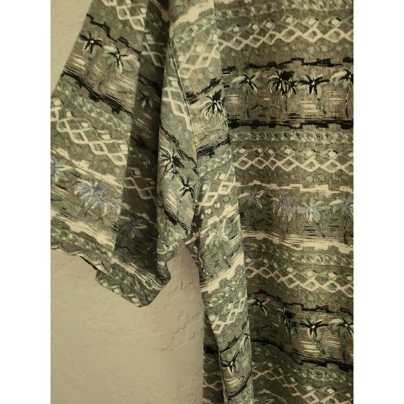 SHIRT-MEN-FIELD AND STREAM-SHORT SLEEVE-100% SILK-GREEN-LIGHT WEIGHT-SIZE LARGE - Picture 7 of 13